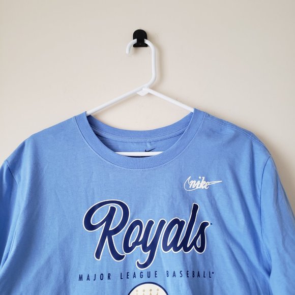 Nike Kansas City Royals Men's T-Shirt Tee Size 2XL XXL Cooperstown Blue NWT - Picture 2 of 16